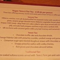 Vegan cream tea menu and description at Terre a Terre in Brighton