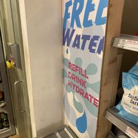 Free water refill station  at Infinity Foods in Brighton