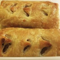 Vegan sausage rolls at Infinity Foods in Brighton