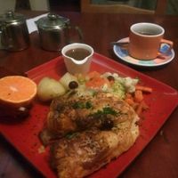 Christmas dish at Rainbow Vegetarian Cafe in Cambridge