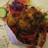 Curry at Rainbow Vegetarian Cafe in Cambridge
