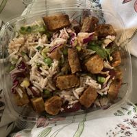 Vegan & GF tempeh rice box  at Arjuna Wholefoods Ltd in Cambridge