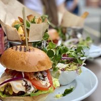 Burger at The Warehouse Cafe in Birmingham