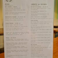 Menu at The Good Life Wholefood Restaurant in Shrewsbury