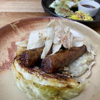 Sausages and mash   at Mildreds - Soho in London