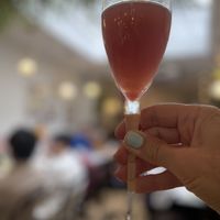 Peach Raspberry Bellini    at Mildreds - Soho in London