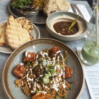 Hummus with pitta  at Mildreds - Soho in London
