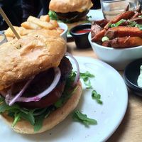 Vegan burger at Mildreds - Soho in London