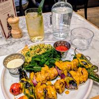 Chick'n Kebap and a pineapple oolong cooler at Mildreds - Soho in London