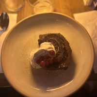 Dark chocolate Yule log  at Mildreds - Soho in London