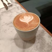 Oat milk latte at Mildreds - Soho in London