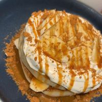 Lotus biscoff pancakes  at Mildreds - Soho in London