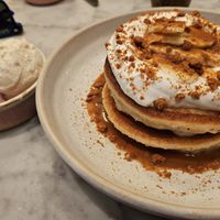 Biscoff Banana pancakes at Mildreds - Soho in London