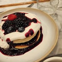 Berry pancakes at Mildreds - Soho in London
