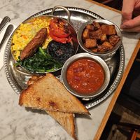 Full English breakfast at Mildreds - Soho in London