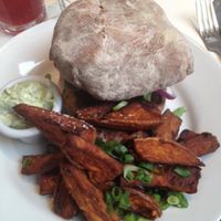 Fennel and Apple burger! at Mildreds - Soho in London