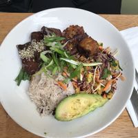 The caribbean jerk tofu was deliciously flavoured  at Mildreds - Soho in London
