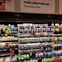 Vegan meal alternatives fridge at Whole Foods Market - Piccadilly in London