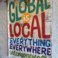 Politics I can get behind. This is such a welcoming space for all. at The Gleaners Cafe in East London