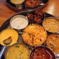 Special thali at Diwana Bhel Poori House in North West London