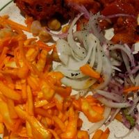 mixed plate at Indian Veg Bhelpoori House in North London