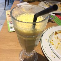 Soy mango lassi at Indian Veg Bhelpoori House in North London