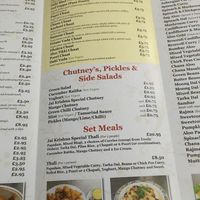 Menu Jan 2018  at Jai Krishna in North London