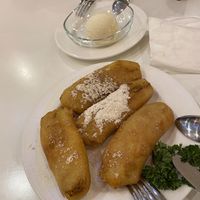 Banana fritters and ice cream  at Loving Hut in North London