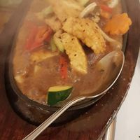 Sizzling tofu at Loving Hut in North London