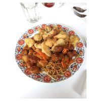 buffet at Loving Hut in North London