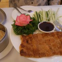 Crispy duck pancakes at Loving Hut in North London