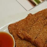 sesame toast at Loving Hut in North London