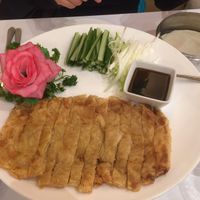 Crispy duck at Loving Hut in North London