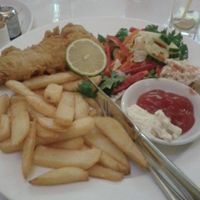 Vegan fish & chips at Loving Hut in North London