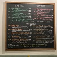 The menu  at Riverside Vegetaria in Kingston Upon Thames