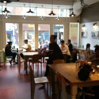 The cafe area at Whole Foods Market - Clapham Junction in South West London