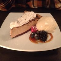 Chocolate and coffee cheesecake at Manna London Restaurant - Maybe closed in North West London