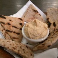 Manna houmous and pita bread at Manna London Restaurant - Maybe closed in North West London