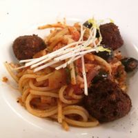 Spaghetti and veatballs at Manna London Restaurant - Maybe closed in North West London