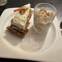 Carrot cake and rice pudding  at Manna London Restaurant - Maybe closed in North West London