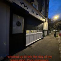 I had a reservation on this day and I was not informed that the restaurant would be closed. This is very inconsiderate to customers who pay to travel to the restaurant.  at Manna London Restaurant - Maybe closed in North West London