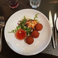 Basil and cashew cheese croquettes at Manna London Restaurant - Maybe closed in North West London