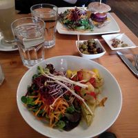 Polenta Tart and Burger & Chips at Manna Cuisine at Manna London Restaurant - Maybe closed in North West London