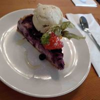 Blackberry Cheesecake with Ice Cream at Manna Cuisine at Manna London Restaurant - Maybe closed in North West London