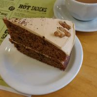 coffee walnut cake  at Earth Cafe in Manchester