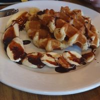 Banana waffles at Fuel in Manchester