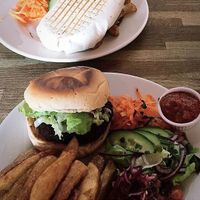 Vegan burgers available at Fuel in Manchester