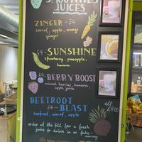 Juice menu   at The 8th Day in Manchester