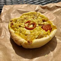 Tofu and cheese quiche   at The 8th Day in Manchester