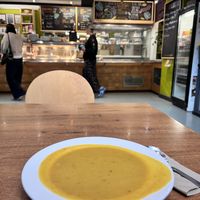 The sweet potato, lentil & coconut soupp  at The 8th Day in Manchester